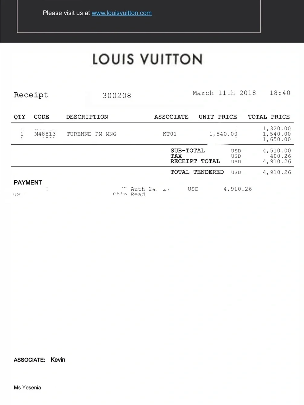 Louis Vuitton Turenne PM